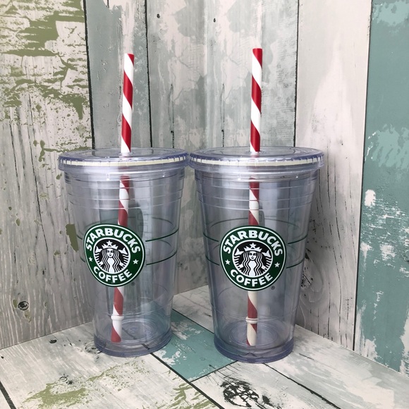 Starbucks Other - Starbucks Lot Of 2 Clear 16 Ounce Tumblers